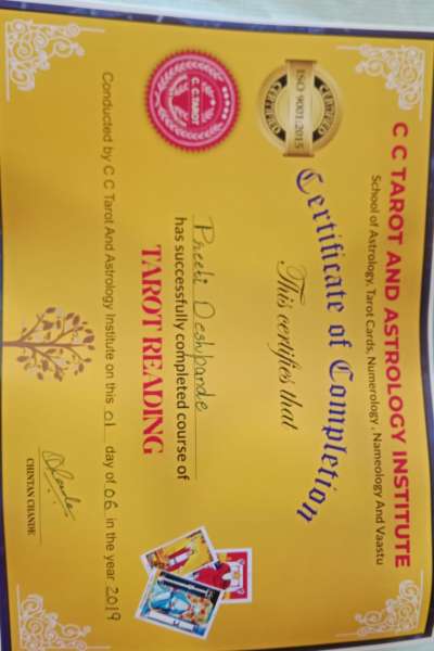 Certificate Of Tarot Reading